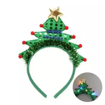 Художественное плетение, мерцающая рождественская елка, украшение в виде лампочки, ободок для волос, тип лампочки (Лампочка О), 2 шт.