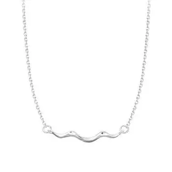 Художественное ретро простое ожерелье с цепочкой Clampsia, ожерелье с волной на побережье для женщин