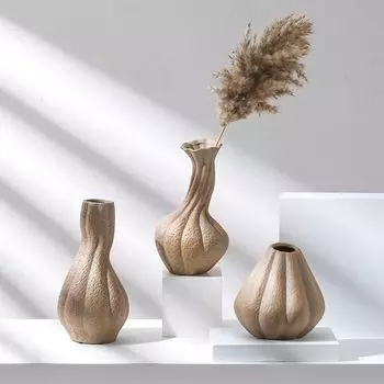 Художественное украшение Простой эмбрион Тыква Лебедь Раковина Украшения Художественная ваза Гостиная Рабочий стол Дома Керамические вазы Подарки