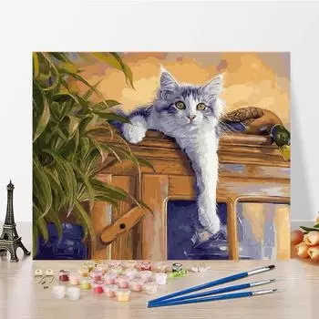 Художественные цифры Картина маслом Цифровая картина маслом Холст DIY Картина по номерам Украшение дома 40x50cm no frame