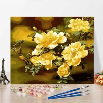 Художественные цифры Картина маслом Холст Цифровая картина маслом Украшение дома DIY Картина по номерам 40x50cm no frame