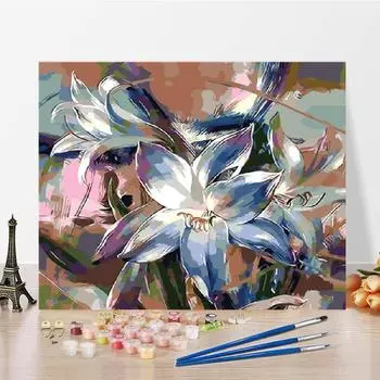 Художественные цифры, картина маслом, сделай сам, картина по номерам, холст, украшение для дома, цифровая картина маслом 40x50cm no frame