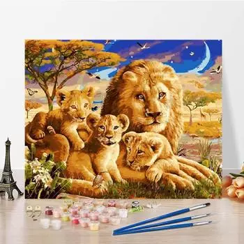 Художественные цифры, картина маслом, украшение дома, холст, сделай сам, картина по номерам, цифровая картина маслом 40x50cm no frame