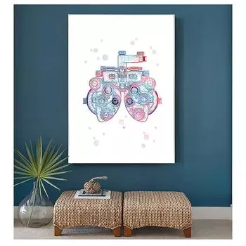 Художественные оптические принты плакатов, оптометрический инструмент, живопись, глазная клиника, оптик, доктор, офисный декор, пробная рамка, оптометрические инструменты 21cm30cm NoFrame