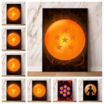 Художественные работы на холсте, живопись, эстетический постер, настенное украшение, изображение персонажа из мультфильма, принт, Куадрос 21cm30cm NoFrame