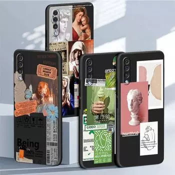 Художественный эстетический черный чехол для телефона Мона Лиза для Samsung Galaxy A50 A20 A20e A20s A01 A04 A03 A10 A71 A30 A51 A70 A40, отличные чехлы Samsung A10