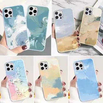 Художественный чехол для телефона с акварельной масляной краской для Iphone 12 13 Mini 11 14 Pro Se 2022 20 8 7 X Xr Xs Max 6 6s Plus противоударный чехол из ТПУ For iPhone 14 Plus