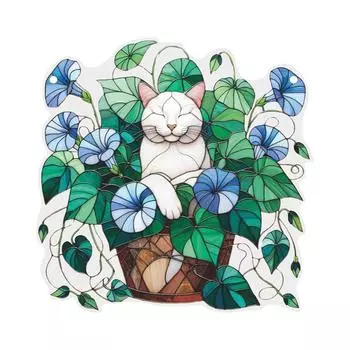 Художественный цветок, расписанный украшением окна, подвесной акриловый декор окна, креативное освещение, подвесной светильник для дома, подвесной светильник One Size