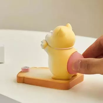 Художественный держатель для телефона в виде кошки из смолы, украшение для дома, рельефная игрушка, настольные украшения в стиле постмодерн, офисные компьютерные настольные аксессуары