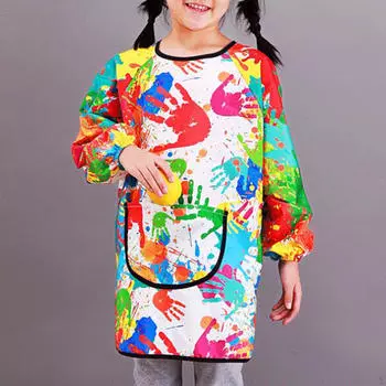 Художественный фартук для рисования для детей, домашний мягкий водостойкий детский нагрудник для художника Style A S