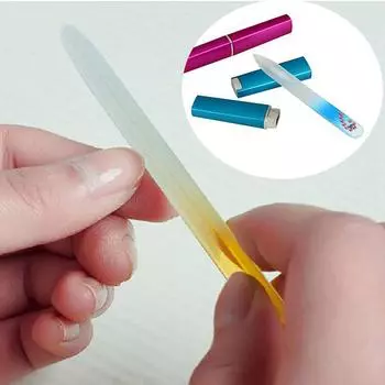 Художественный инструмент, твердая пилка для маникюра для красоты ногтей, хрустальное стекло, профессиональная 1x9x0.3cm