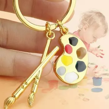 Художественный курс Палитра Искусство Брелок 3D Мультфильм Кисть Брелок Палитра Брелок Для Женщин Подарок B
