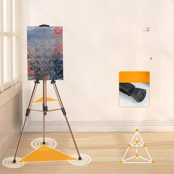 Художественный мольберт, рекламный стенд, живопись для художников, принадлежности коричневый