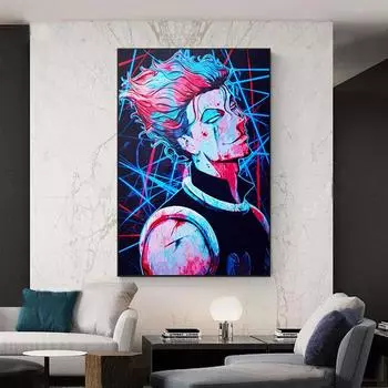 Художественный настенный постер, классический аниме Hunter X Hunter Hisoka Morow, холст, картина для гостиной, украшение для дома, Cuadros Decorativos 21X30cm Unframed