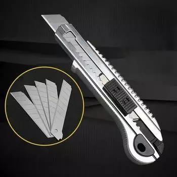 Художественный нож, прочный, полностью стальной, утолщенный, большой, полностью из нержавеющей стали, нож для обоев, промышленный, прочный, держатель для инструментов