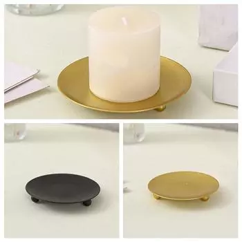 Художественный подсвечник, креативный простой геометрический европейский стиль, романтическая чашка для свечи, украшение для стола, подсвечник One Size чёрный