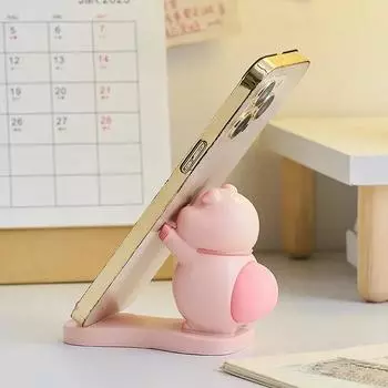 Художественный розовый держатель для телефона в виде свиньи и собаки, милые настольные украшения, статуэтки, украшения для офиса, спальни, украшения для дома, аксессуары