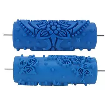 Художественный текстурный валик многофункциональный круглый моющийся многоразовый декоративный тисненый резиновый валик для валиков 096Y