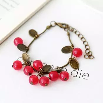 Художественный тонкий металлический браслет, удобные яркие цвета красный