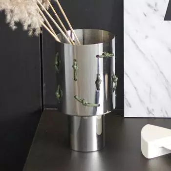 Художественный узел челнок из нержавеющей стали цветочные украшения гостиничная модель номер отдел продаж настольная ваза большого диаметра украшения