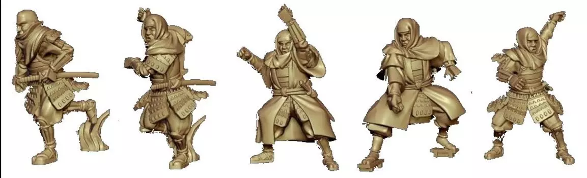 Художник Хобби Период Сэнгоку Монах Битва травленого оружия Фигурка из смолы AHLAH88010 1/72 (Япония) (Набор 5, в комплекте) (люди)