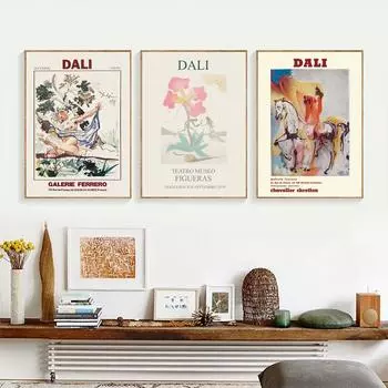 Художник Сальвадор Дали, печать на холсте, абстрактный плакат, галерея, настенная живопись, декор, выставочная живопись, украшение для дома и комнаты 21cm30cm NoFrame