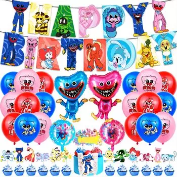 Huggy Waggy Украшения на день рождения для мальчиков Набор воздушных шаров Украшения на день рождения С ДНЕМ РОЖДЕНИЯ Воздушные шары на день рождения Украшения на день рождения для мальчиков Популярные