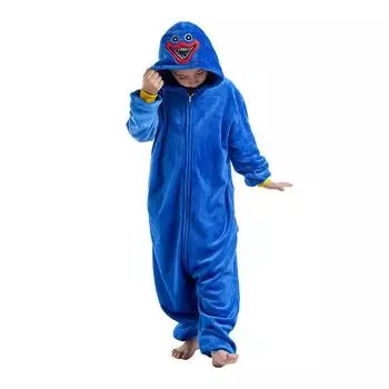 Huggy Wuggy Onesie Kids Kigurumi Pjamas Хэллоуин Косплей Костюм Вечеринка Подарок 10 тёмно-синий