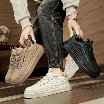 Huili 2024 новые модные универсальные нескользящие спортивные и развлекательные туфли для мужчин, износостойкие и удобные спортивные туфли с мягкой подошвой 39 хаки
