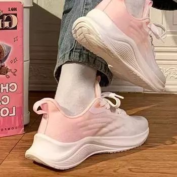 Huili 2025 spring new women s shoes wasteland wind dopamine white shoes campus style high value Internet celebrity running shoes 35