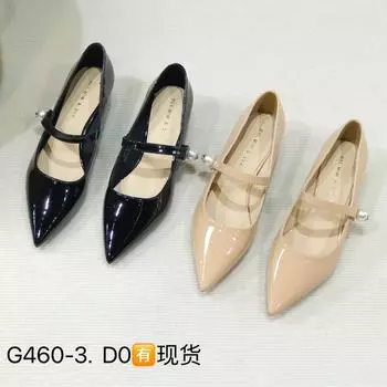 Huiliya 2025 spring new French retro pointed head light mouth stiletto single shoes with skirt women s shoes G460-3 35 чёрный
