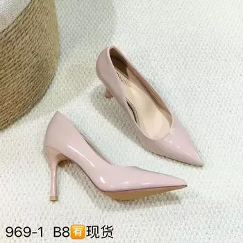 Huiliya presides over etiquette high heels women s stilettos 2025 not tired feet pointed toes with skirts single shoes children 969-1 34 чёрный
