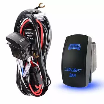 HUIQIAODS Релейная проводка, Реле противотуманной фары, DC 12 В, Рабочий свет, С переключателем, Управление