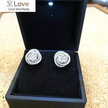 Серьги-гвоздики Huitan Fancy Cubic Zirconia для женщин, нежный дизайн, модные универсальные украшения для ушей, роскошные аксессуары для свадебной вечеринки