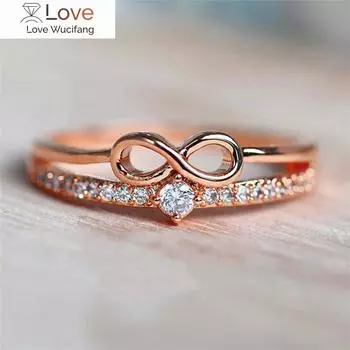 Huitan Новые свадебные кольца для свадебной церемонии, вечеринки, женские кольца необычной формы с блестящими фианитами, повседневная модная бижутерия 10