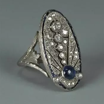 Huitan Роскошное винтажное кольцо для женщин с красивым ажурным узором, индивидуальные женские аксессуары на палец, украшения для вечеринок в стиле ретро 6