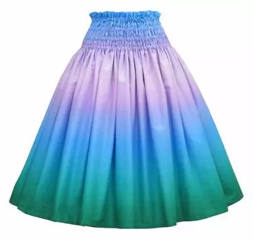 Hula Shop Marylei Hula Single Pow Skirt Skirt 70 3 [Marylei] [Green/Pink Gradation] (70cm elastics)