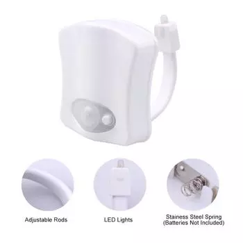 Human Infrared Sensing Light Led Night Light Stick Toilet 16/8 Color Bathroom Colorful Motion Sensing Night Light Toilet Light