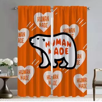 Human Made Blackout Curtains 2 Pieces Anti-mosquito Curtains for Living Room Curtain Halloween Decoration Partition Shades Child W50xH70cmx2pcs-CL