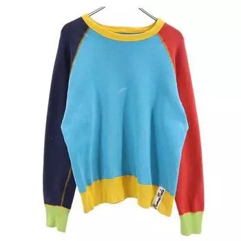 HUMAN MADE Crazy pattern Long sleeve sweat trainer S Blue Back brushed Men s Used