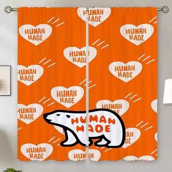 Human Made Elegant Room Curtains for Living Room Tulle in Kitchen Curtain Tiebacks Blinds Home Interior Curtains Salon 2 Pieces W50xH70cmx2pcs-CL