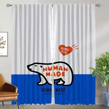 Humanes Made Modern Living Room Curtains for Camera Tulle for Bedroom Window Curtain Shades Partition Home Interior Curtains W50xH70cmx2pcs-CL