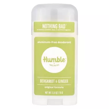 Humble Brands, Дезодорант без алюминия, бергамот и имбирь, 2,5 унции (70 г)