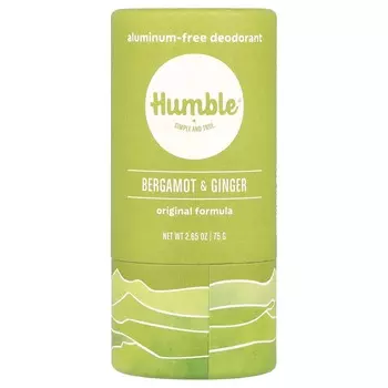 Humble Brands, Дезодорант без алюминия, бергамот и имбирь, 2,65 унции (75 г)