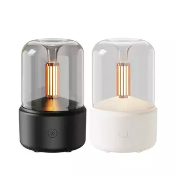 Humidifier Candle Light Portable Decorative Aroma Diffuser for Hotel бежевый