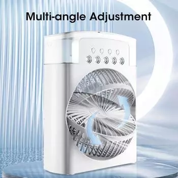 Humidifier Fan Air Conditioner Household Small Air Cooler Hydrocooling Portable Adjustment for Office 3 Speed 1/2/3 H Timer Fan