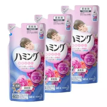 Humming Softener Oriental Rose Scent Refill 540ml x 3 pieces [Bulk Purchase]