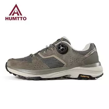 HUMTTO Breathable Trekking Shoes Summer Climbing Shoes for Men Outdoor Высококачественные дизайнерские мужские кроссовки Мужская повседневная обувь 39 серый