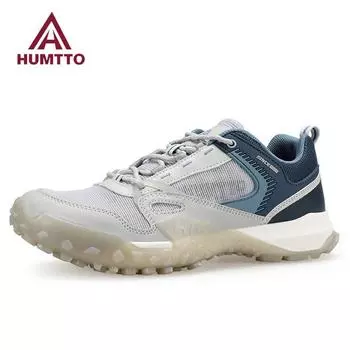 HUMTTO Летние мужские кроссовки Дышащая обувь для прогулок для мужчин Роскошные дизайнерские повседневные прогулочные спортивные ботинки для походов Мужские кроссовки для треккинга на открытом воздухе 39 серый/синий