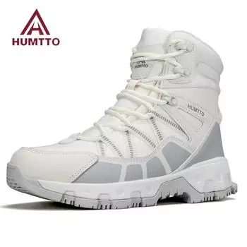 HUMTTO Модные шерстяные зимние ботинки для женщин, нескользящие уличные ботильоны, женские зимние повседневные теплые женские кроссовки 36 чёрный